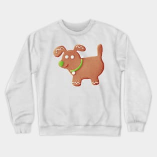 Gingerbread dog for christmas greeting cards Crewneck Sweatshirt